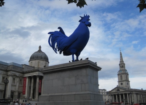 Blue Cockerel Trafalgar Square