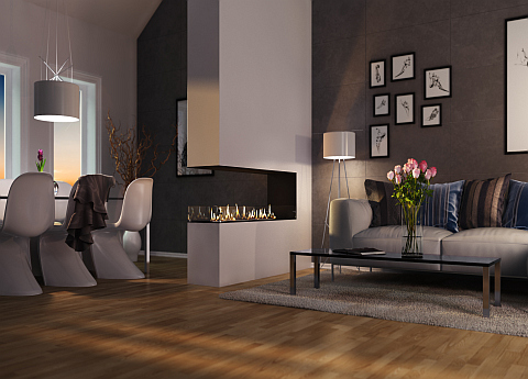 Montreal bio-ethanol fire by Decoflame