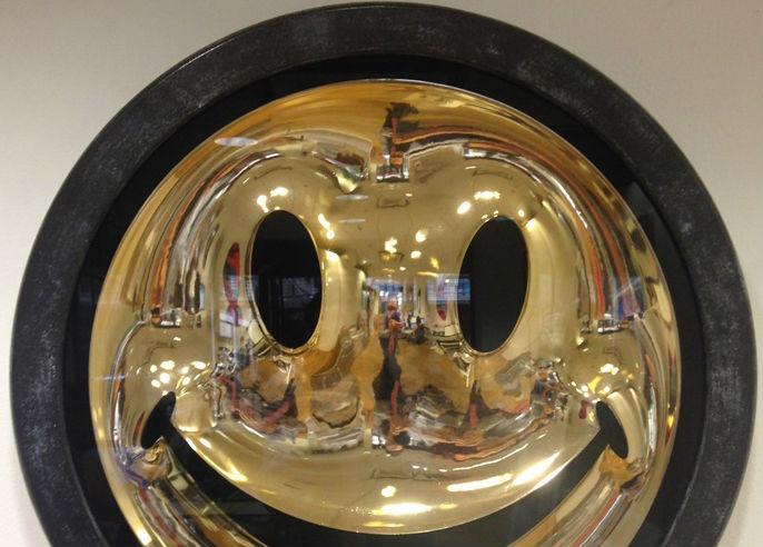 Chrome Gold Smiley by Ryan Callanan - Sold no longer available - Now Discontinued
