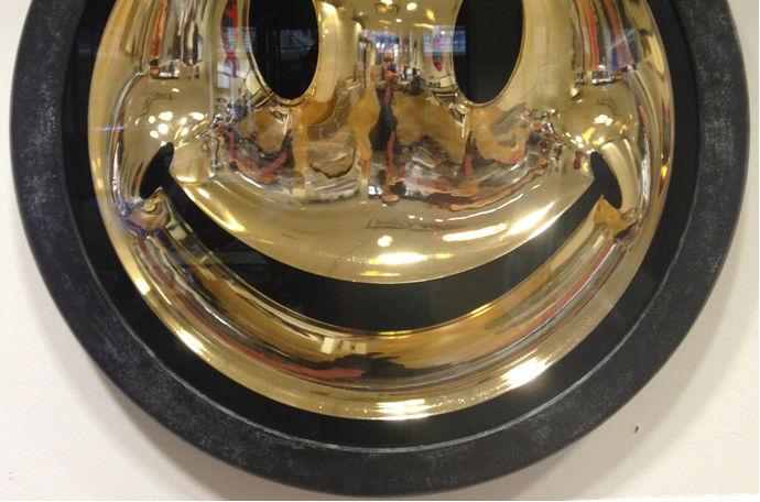 Chrome Gold Smiley by Ryan Callanan - Sold no longer available - Now Discontinued