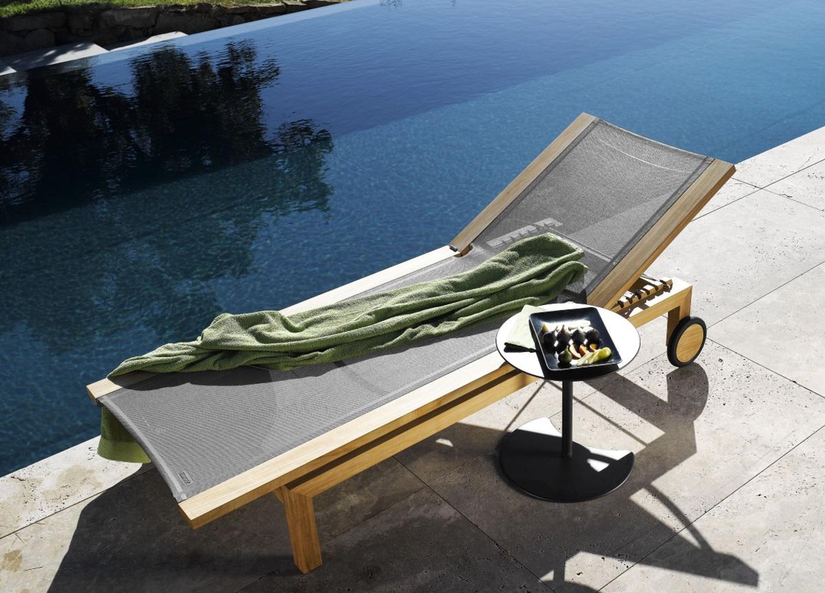 Tribu Kos Teak & Batyline Sun Lounger - Now Discontinued