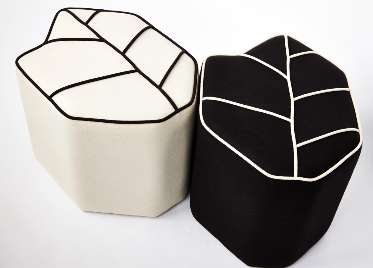 Design By Nico Leaf Stool With Contrasting Piping