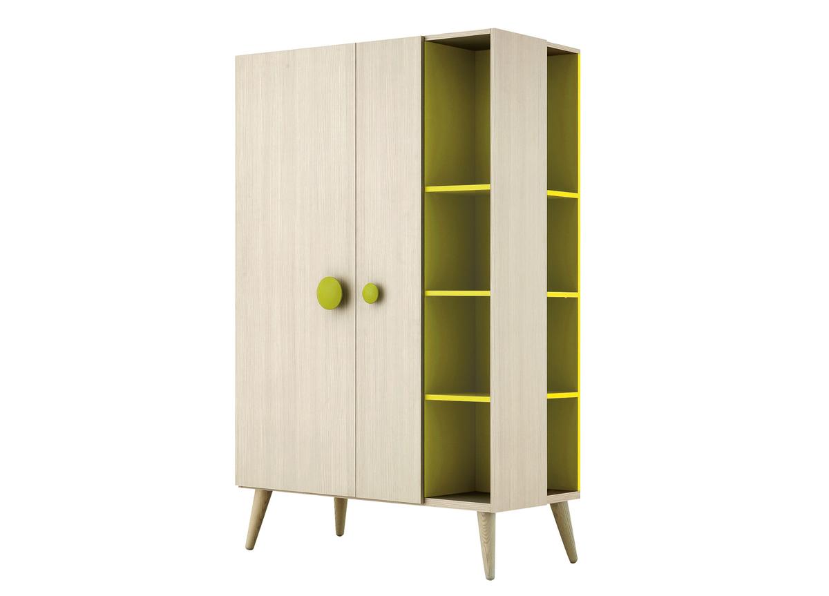 Battistella Woody Wardrobe with Exposed Shelves