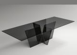Tonelli Crossover Glass Dining Table