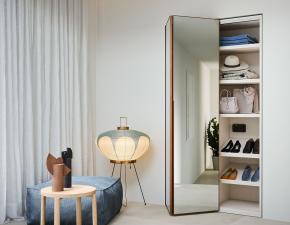 Novamobili Crystal Wardrobe With Folding Mirrored Doors