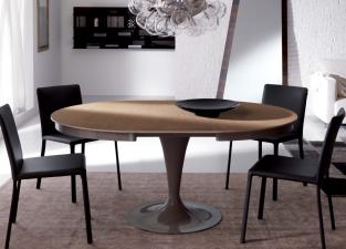 Ozzio Eclipse Round Extending Dining Table in Wood