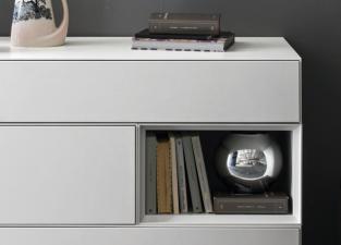 DaFre Fil Chest of Drawers with Display Area