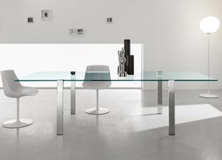 Tonelli Livingstand Glass Dining Table