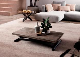 Ozzio Mondial Transformable Coffee/Dining Table in Wood