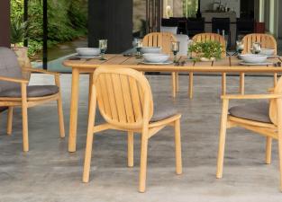 Emu Twins Teak Garden Dining Chair