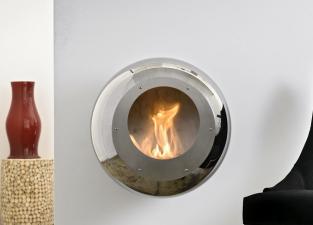Cocoon Vellum Wall Mounted Indoor/Outdoor Fire - Stainless Steel