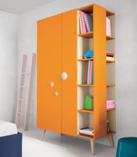 Battistella Woody Wardrobe with Exposed Shelves