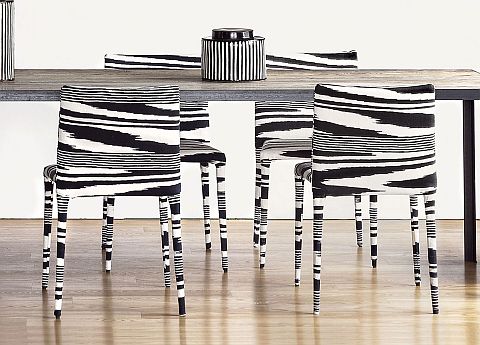 Missoni Home Miss upholstered dining chairs 