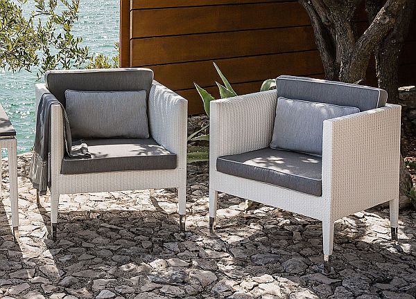 Smania Palau garden armchair in synthetic rattan