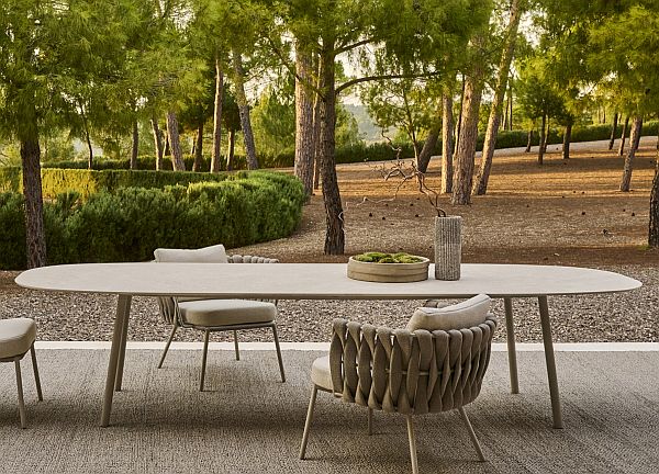 Tribu Tosca low outdoor dining table 