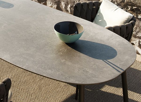 Tribu Tosca Garden Low Dining Table - outdoor style ceramic 