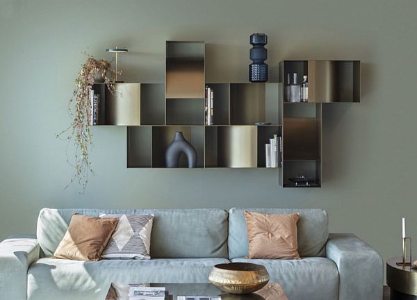 Mogg Judd wall unit in dark bronze metallic finish