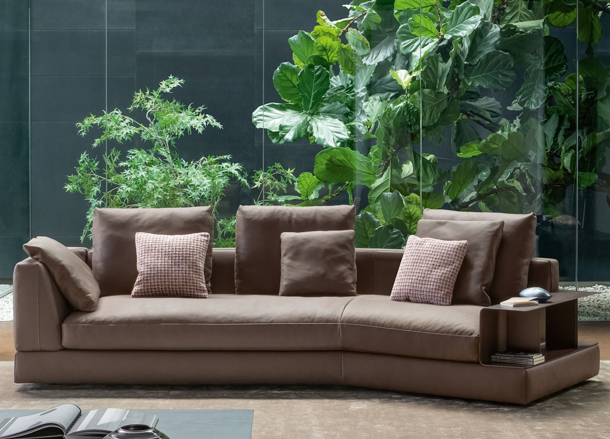 Liam Curved Modern Sofa by Bonaldo
