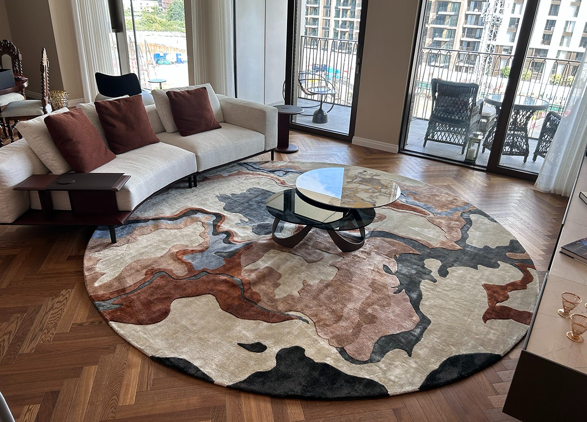 Luxury handmade bespoke rug