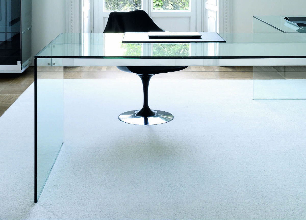 Aden glass l desk discount