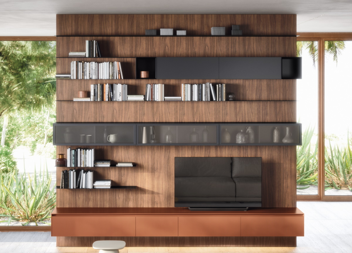 Tv wall on sale display cabinet