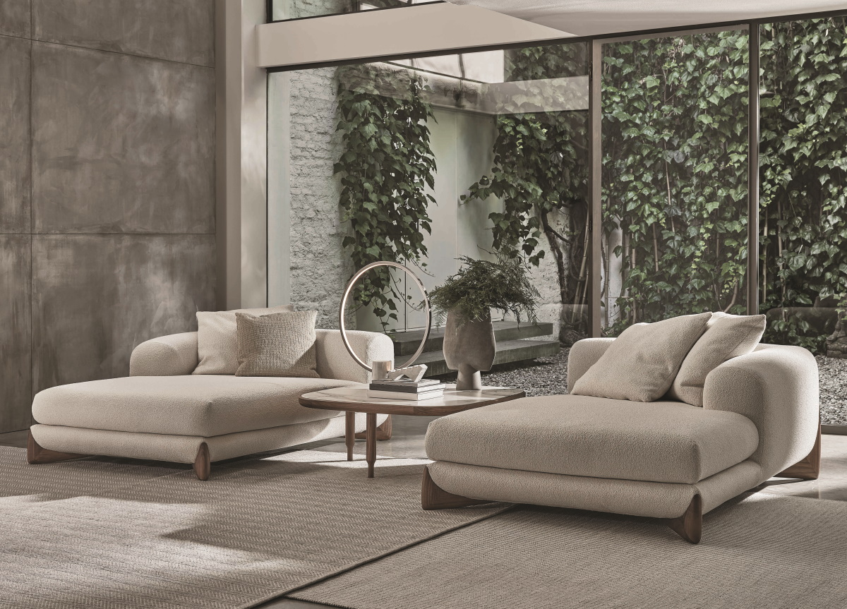 Porada Softbay Chaise Longue Porada Furniture at Go Modern London
