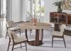 Porada Saddle Round Dining Table in Marble