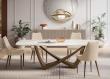 Bontempi Bach Barrel Top Dining Table - Quickship Version