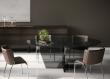 Tonelli Crossover Oval Glass Dining Table