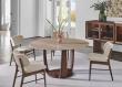 Porada Saddle Round Dining Table in Marble