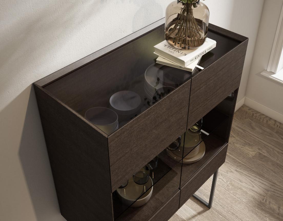 703 Glass Cupboard With Legs