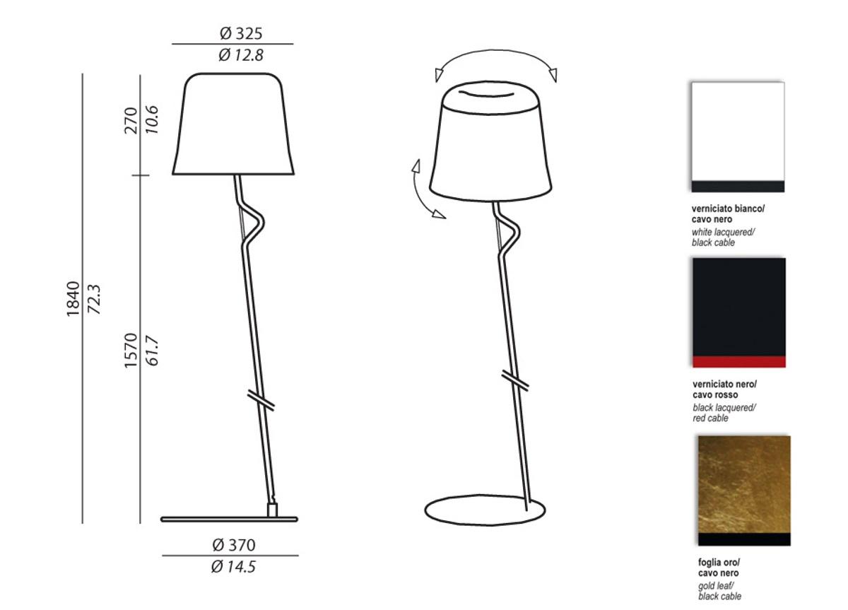 Contardi Agata Gold Leaf Floor Lamp - Now Discontinued