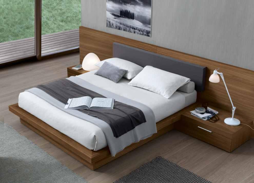 Jesse Ala Super King Size Bed In Wood, Wall Mounted Headboards For Super King Size Beds