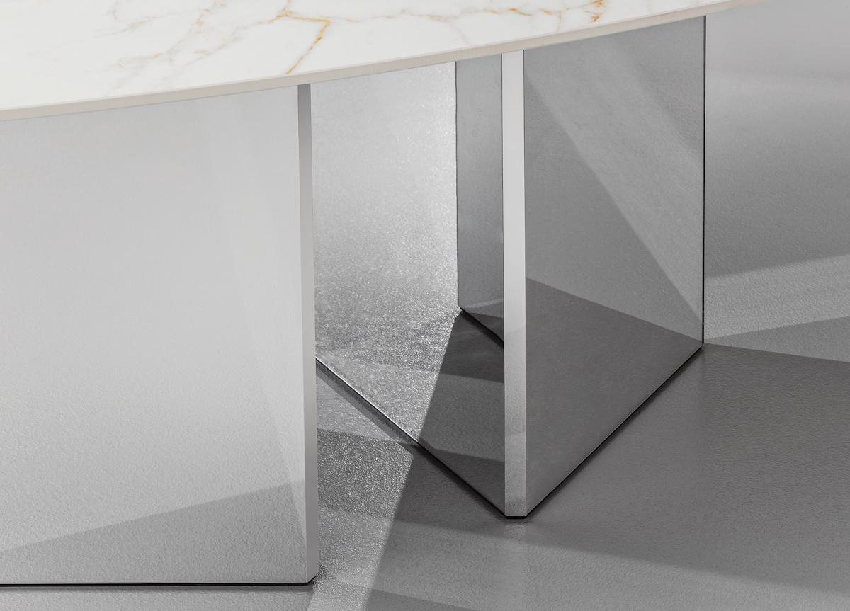 Miniforms Albio Dining Table with Mirrored Base