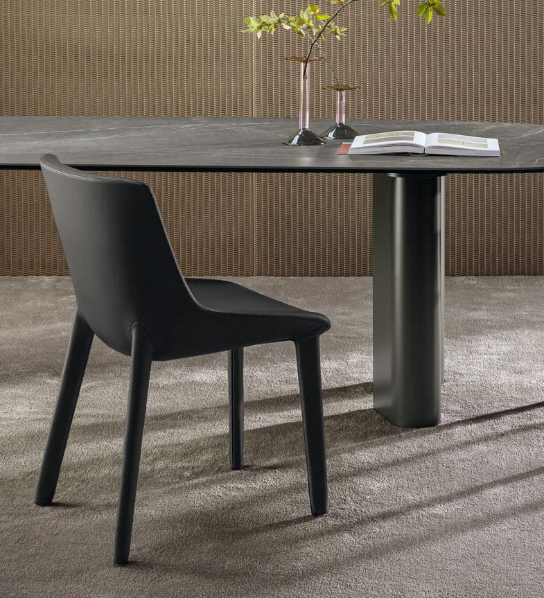 Bonaldo Artika Dining Chair with Covered Legs