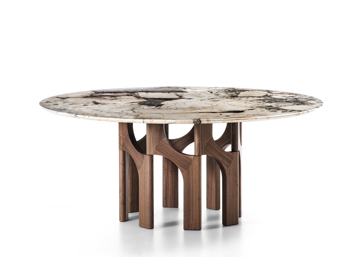 Porada Augusto Round Dining Table in Marble