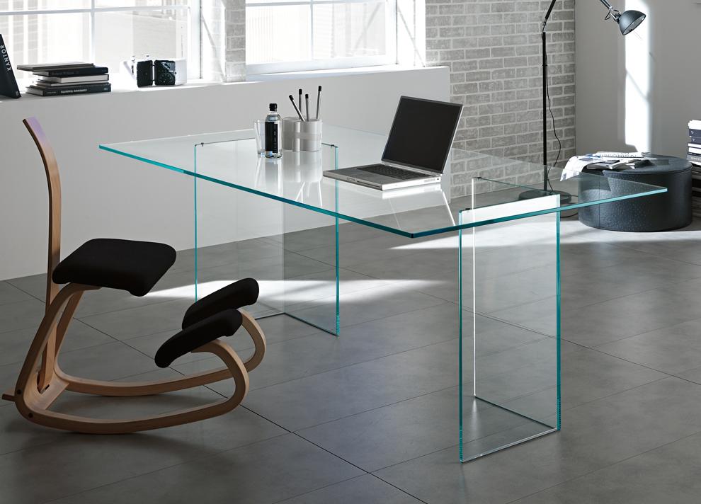 Tonelli Bacco Glass Desk Desks, Large Glass Desk Uk