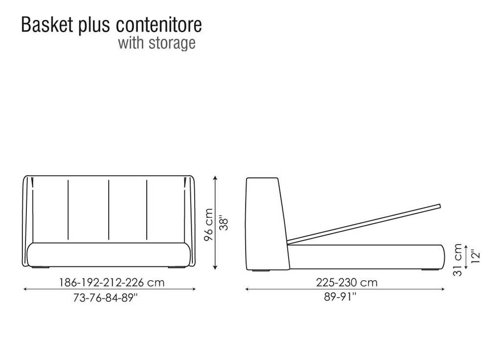 Bonaldo Basket Plus Storage Bed