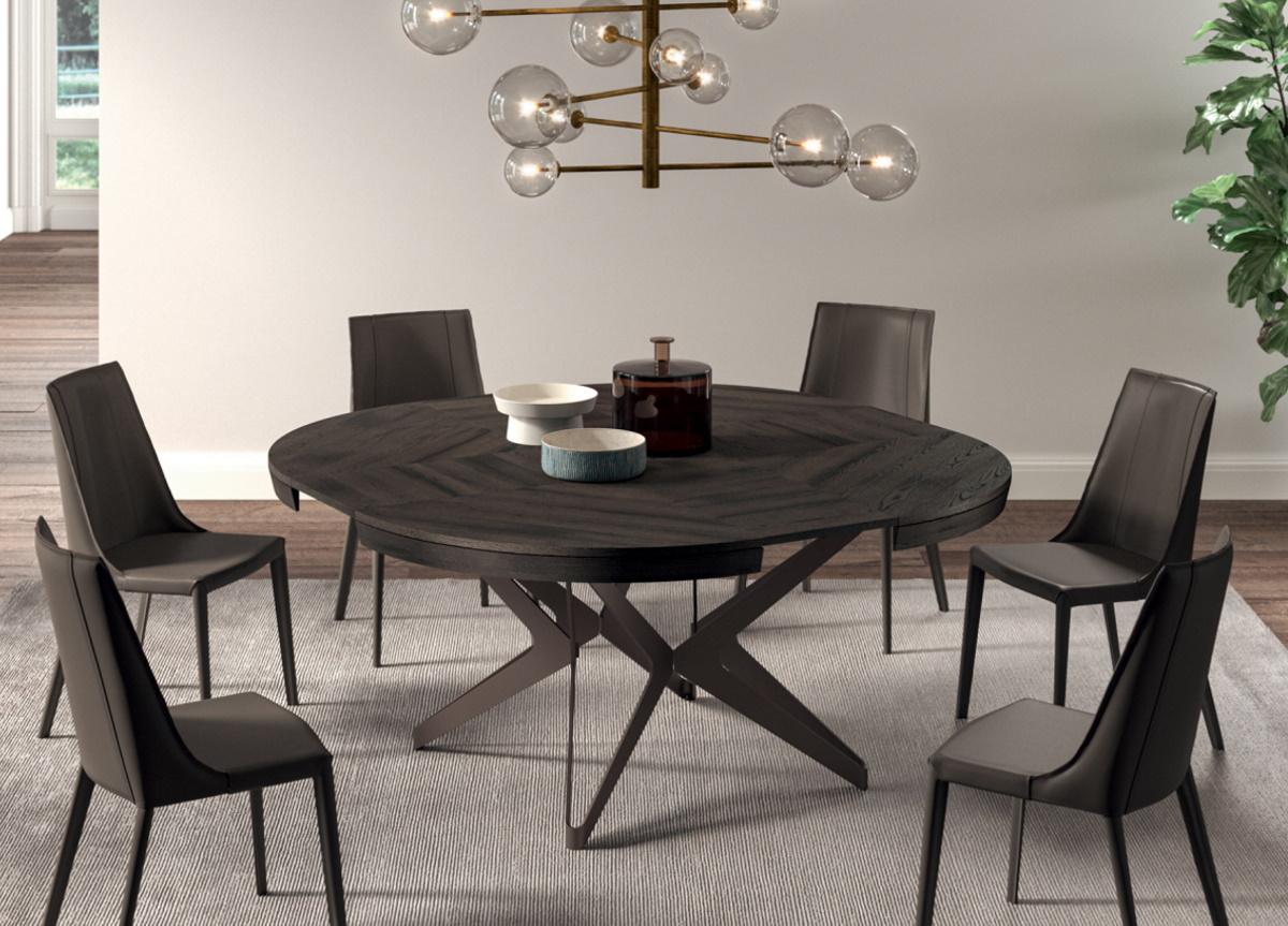 Ozzio Big Round Extending Dining Table