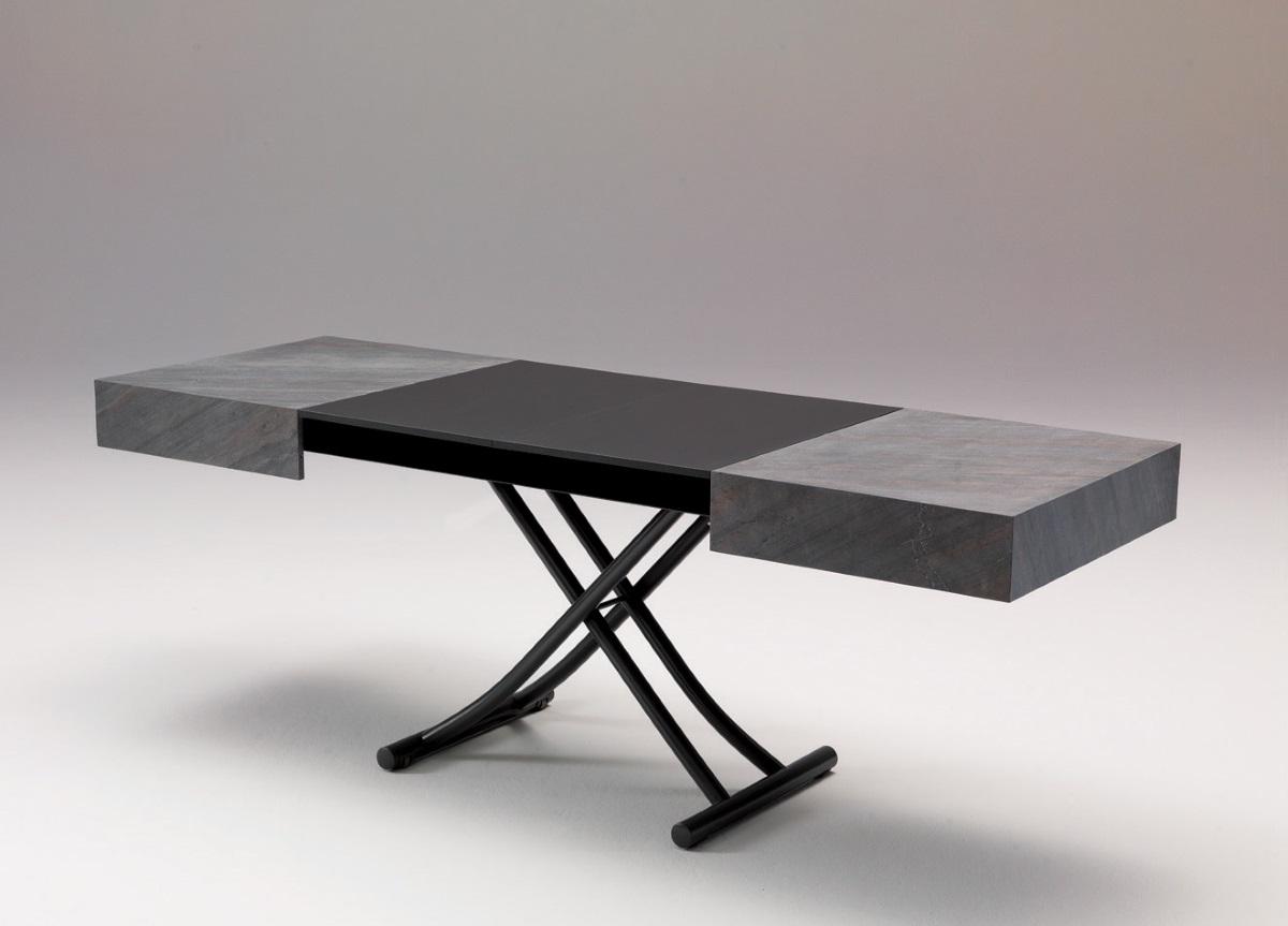 Ozzio Box Transformable Coffee/Dining Table In Stone - Now Discontinued