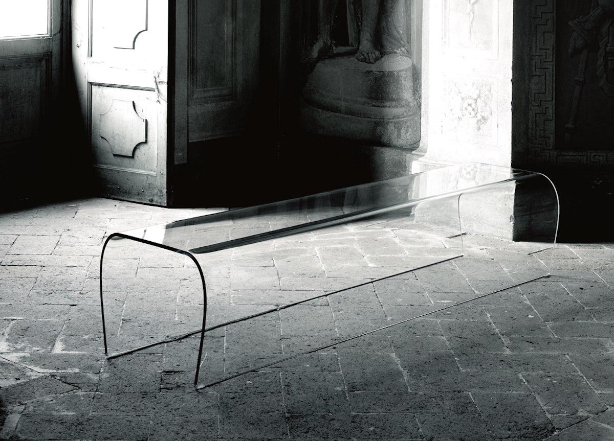 Glas Italia Bent Glass Stool/Bench