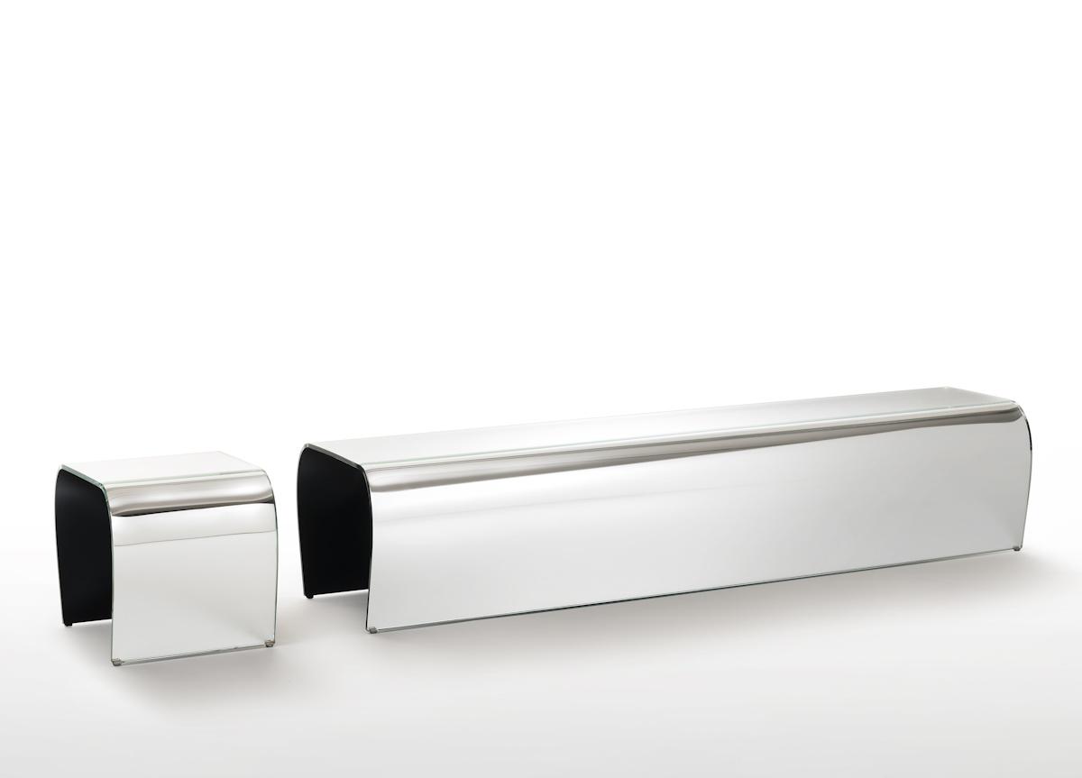 Glas Italia Bent Glass Stool/Bench