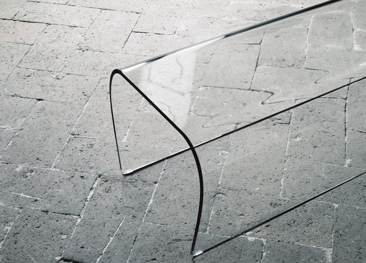 Glas Italia Bent Glass Stool/Bench