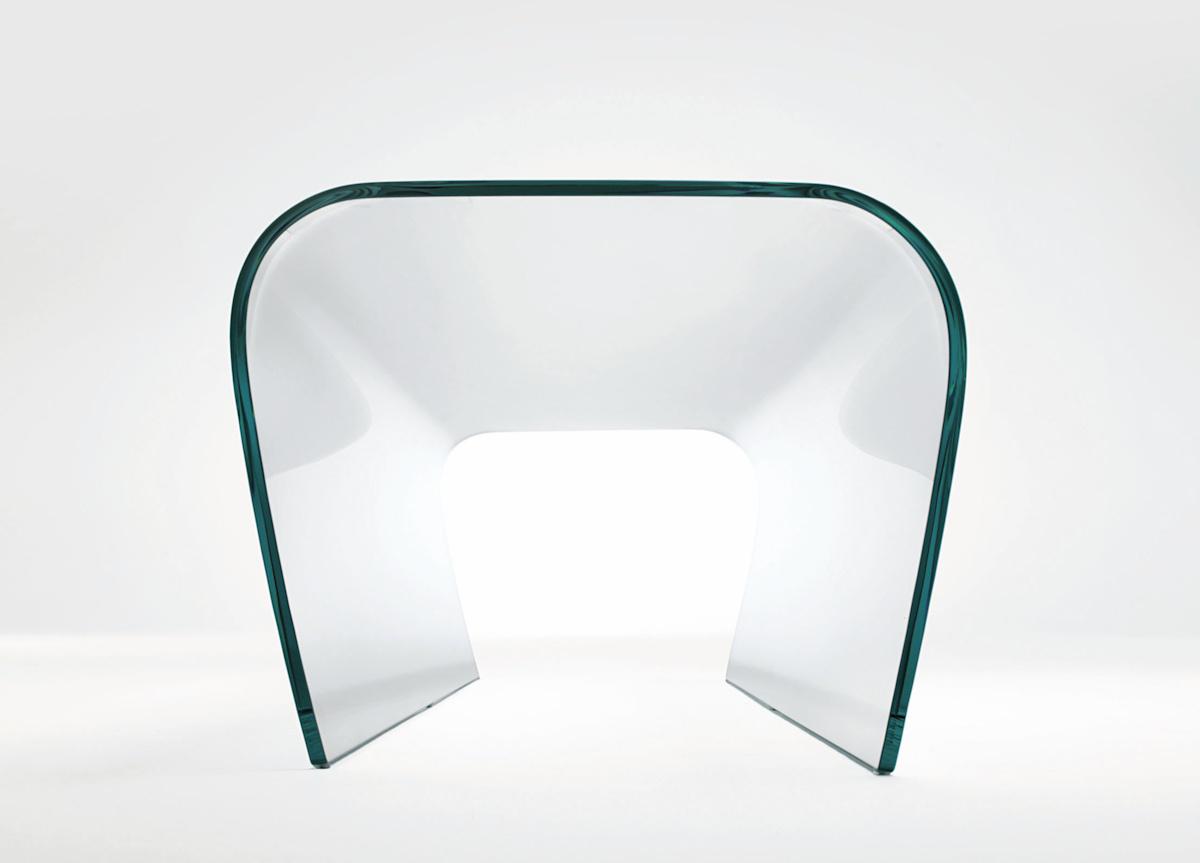 Glas Italia Bent Glass Stool/Bench