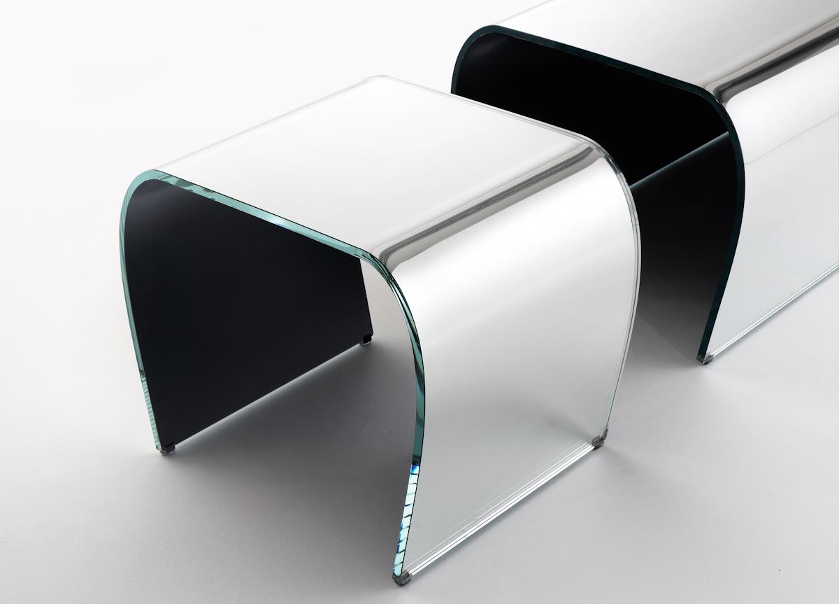 Glas Italia Bent Glass Stool/Bench