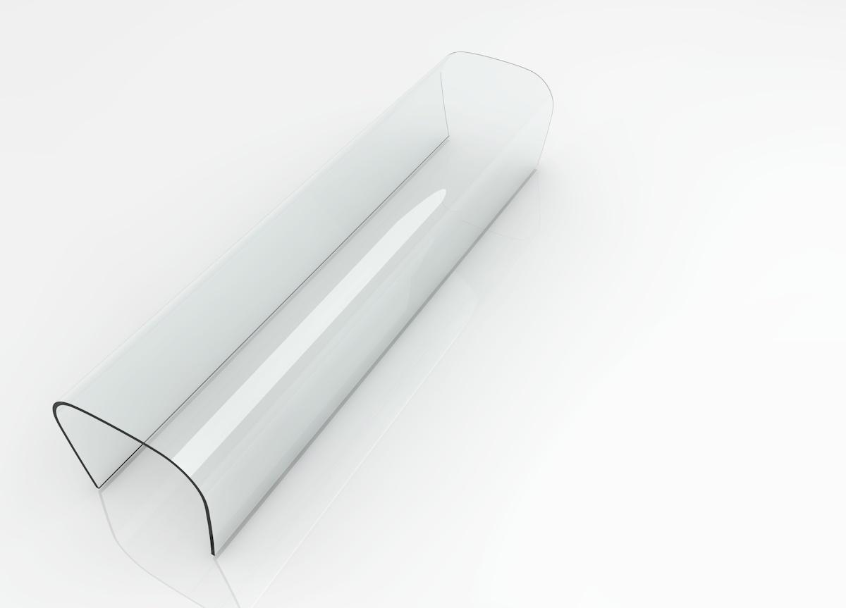 Glas Italia Bent Glass Stool/Bench