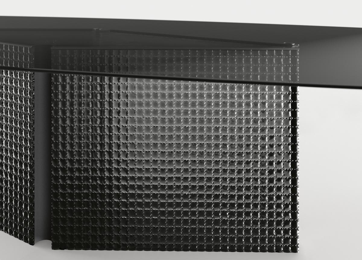 Tonelli Bow Glass Dining Table