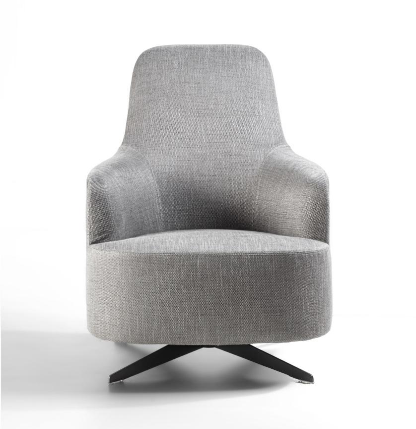 Porada Copine Bergere Armchair with Swivel Base