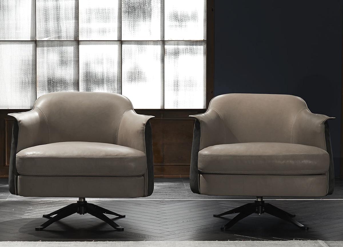 Cierre Boheme Armchair with Swivel Base