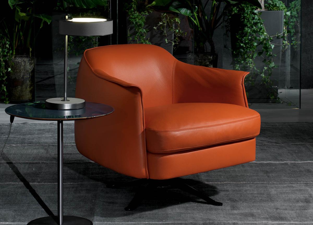Cierre Boheme Armchair with Swivel Base